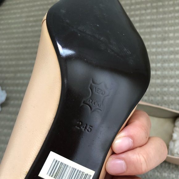 Vintage new creamy pink genuine leather high heels - Picture 5 of 5